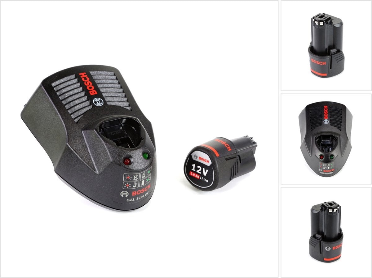 Bosch starterset 12 V met 1x GBA 12 V 3,0 Ah accu en GAL 1230 CV oplader