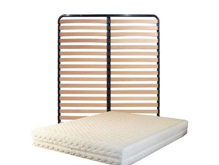 Matelas 140x200 sommier démonté + pieds - Hauteur 19 cm - soutien ferme