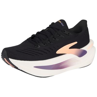 Laufschuh BROOKS "BROOKS Glycerin Max 2", Damen, Gr. 40,5, schwarz (schwarz, peach, clear), Textil, Schuhe Laufschuh, für maximalen Support
