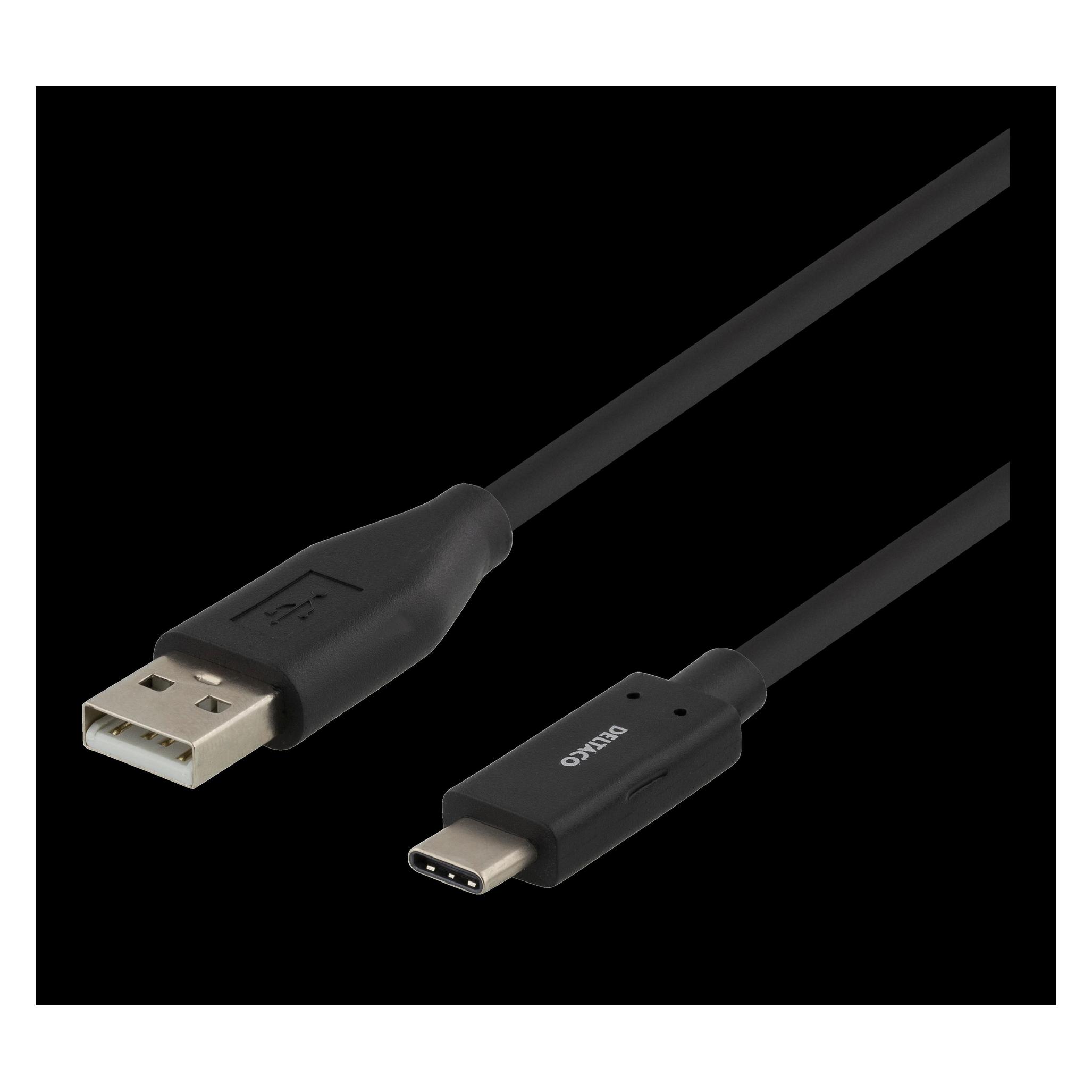 Deltaco USB A - USB C (2 m, USB 2.0) (USBC-1006M)
