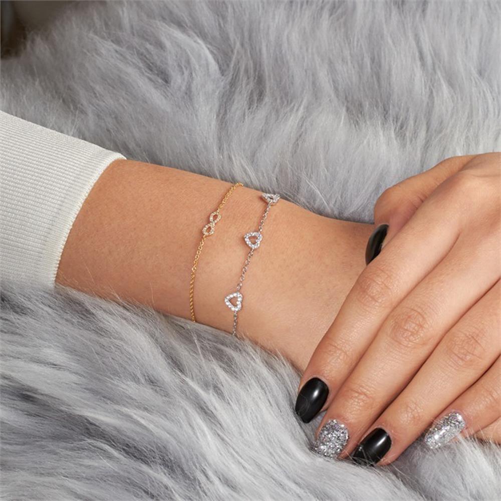 Unique Filigranes 925er Silber Armband mit Steinbesatz silber
