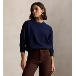 Polo Ralph Lauren für Damen. 211971690003 Fleece-Sweatshirt mit Rundhalsausschnitt marineblau (XS), Lässig, Baumwolle, Langarm