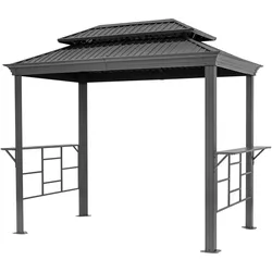 TOOLPORT Grillpavillon 2,8x1,8 m mit Stahldach anthrazit