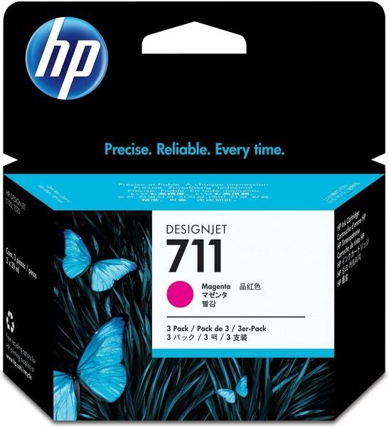 HP 711 (CZ135A) Druckerpatrone 3x Magenta - Multipack