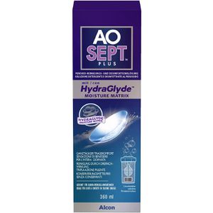 AO-Sept Kontaktlinsenflüssigkeit Plus HydraGlyde, für weiche Kontaktlinsen, inkl. 1 Behälter, 360ml