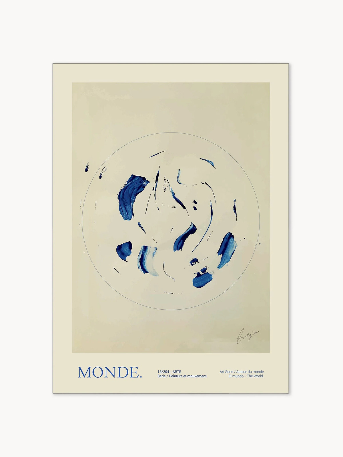 Poster Le Monde met lijst voor volwassenen