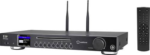 Renkforce RF-DAB-IR1702 Internet CD-Radio DAB+, FM, Internet CD, Bluetooth, DLNA, WLAN, Internetradio Inkl. Fernbedienung Schwarz