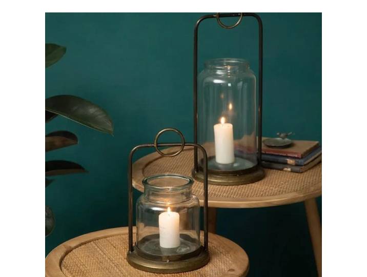 Bougeoir nordique Vintage en métal et verre, décoration romantique pour Table à manger, ornements pour la maison