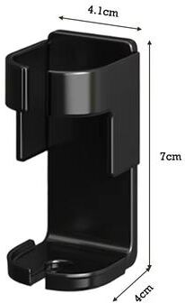 Inspired Finds Wall Mounted Toothbrush Holder No Drill Electric Toothbrush Organizer Space Saving Bathroom Storage Rack black
