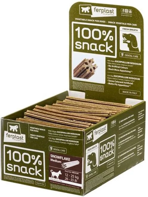 Ferplast 100% Snack Copo de Nieve Small Alga Ascop 130 Uds