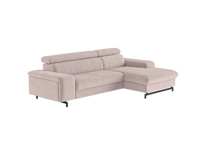 Mid.you Ecksofa, Creme, Metall, 3-Sitzer, Ottomane rechts, L-Form, 267x165 cm, Stoffauswahl, Rücken echt, Armteil links, Wohnzimmer, Sofas & Couches, Wohnlandschaften, Ecksofas