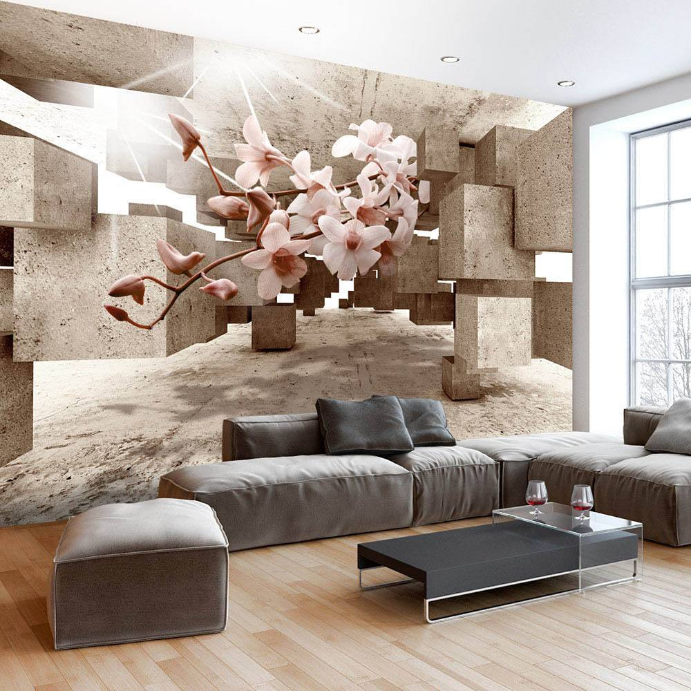 home24 Fotobehang Little Miracles Abstract Modern Beige Multicolour B: 300 cm, H: 210 cm