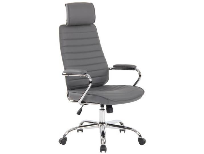 CLP Fauteuil de bureau Rako en cuir véritable Couleur:gris