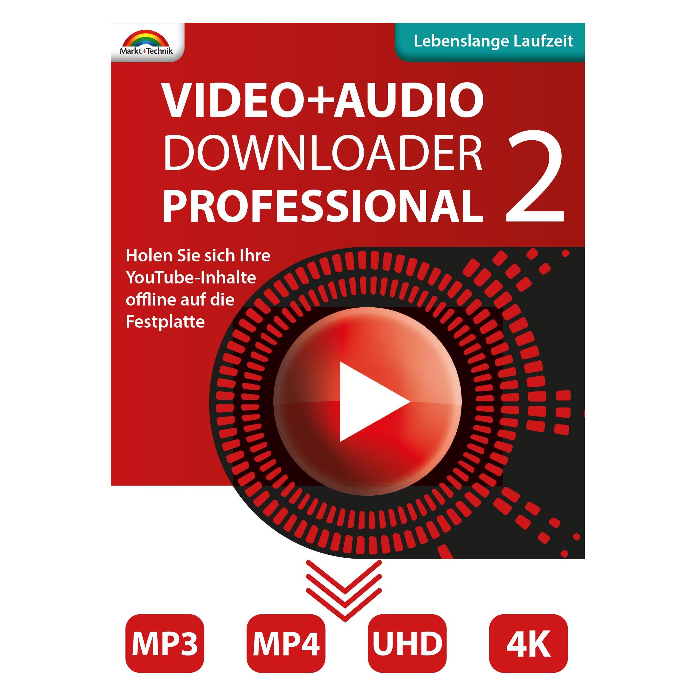 Markt + Technik Video und Audio Downloader PRO 2 Download Code (1 User, 1 Geräte/User, unbegrenzt) (90815)