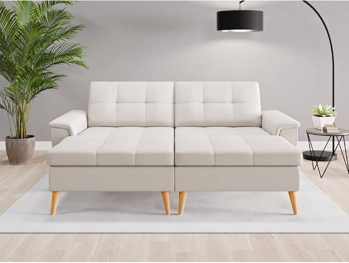 Loveseat Rio - Grau (Graubeige) - Feiner Mikrofaserstoff