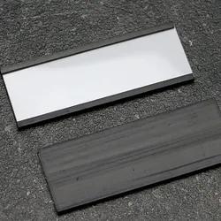 100 Etikettenhalter, C-Profil, magnetisch,  Abschnitte 40 mm | 70 mm, Ferrit, schwarz