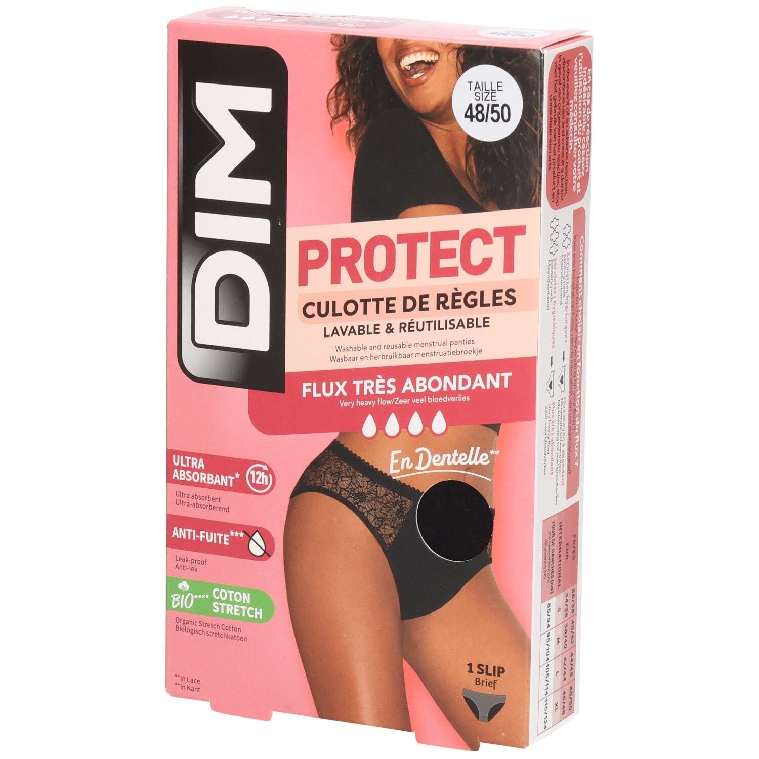 DIM OCS Protect Slip 48-50 sehr stark schwarz 1 St Periodenslip