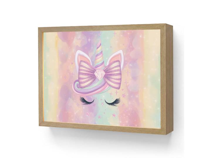 OnlyWow Nachttischlampe MIT Akku Einhorn - Glitzer - Regenbogen - Pastell 40x30 cm, Hellrosa, Rechteckig, LED integrated, 40x30x8 cm, Lampen & Leuchten, Innenbeleuchtung, Nachtlichter