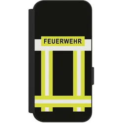 Nivocase Klapphülle für Google Pixel 9 Pro Handyhülle aus Kunst Leder NIVOflip schwarz Beruf Feuerwehr (Google Pixel 9 Pro), Smartphone Hülle, Schwarz