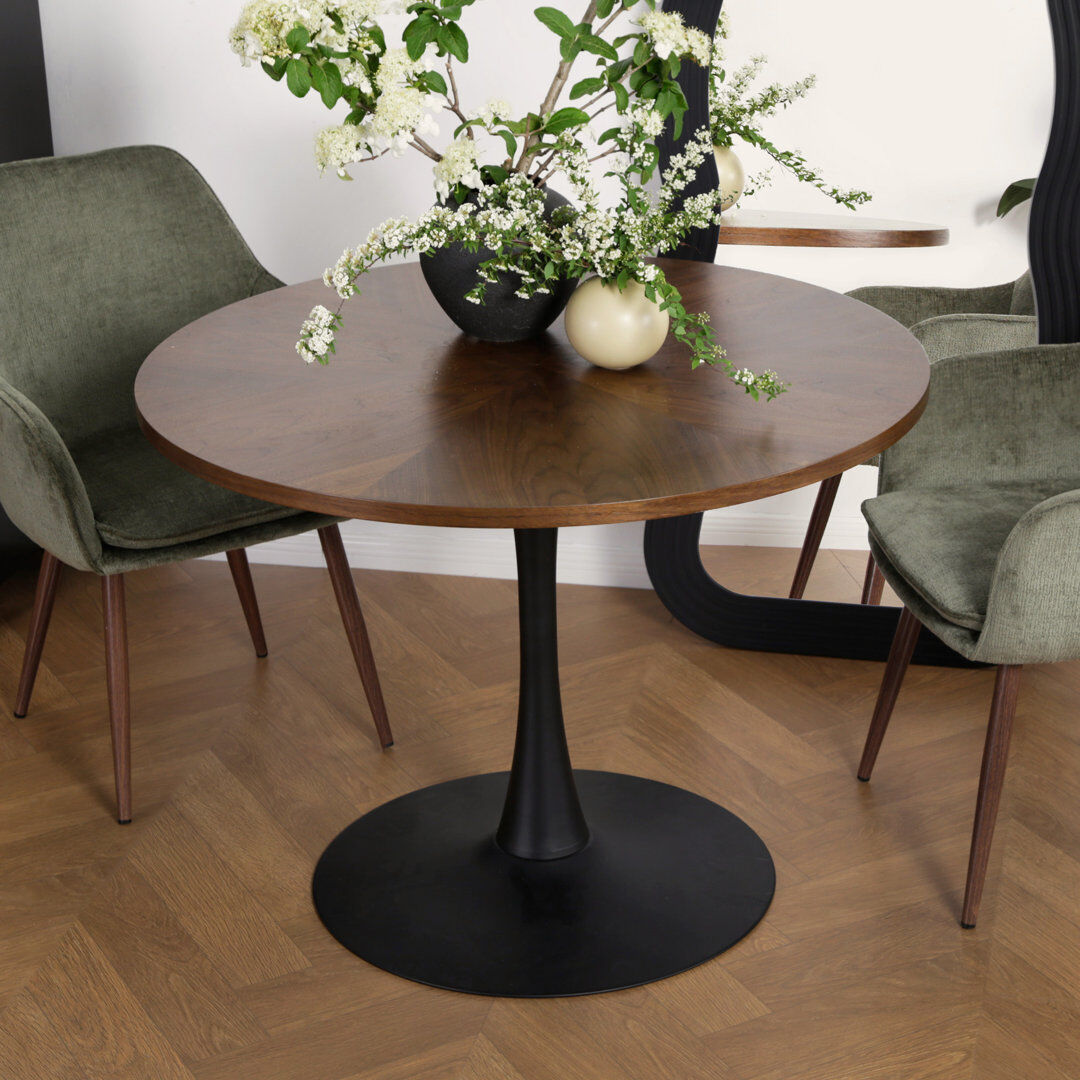 Norden Home Walnut Round Dining Table Walnut