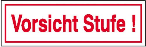 SafetyMarking 41.5372 Hinweisschild Vorsicht Stufe Kunststoff (B x H) 250mm x 70mm 1St.