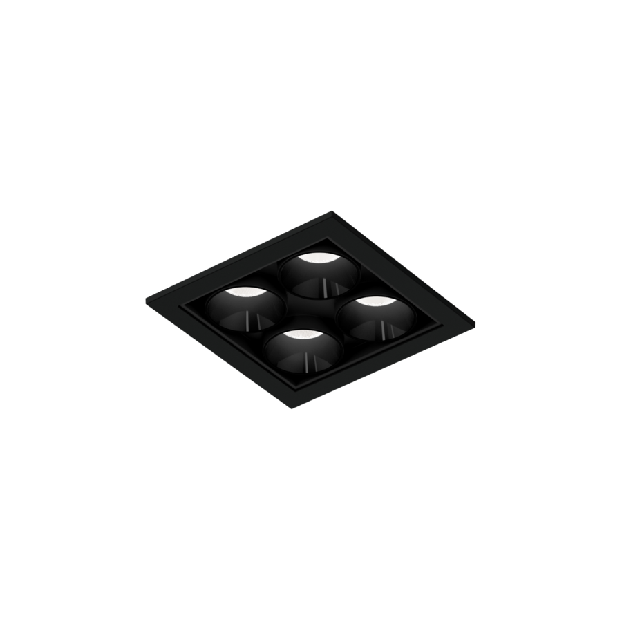 Wever & Ducré LED-Einbaudownlight LINOO CEILING REC 4.1 schwarz 2700K/3000K (ohne Treiber) 109261BB9 5404037372256