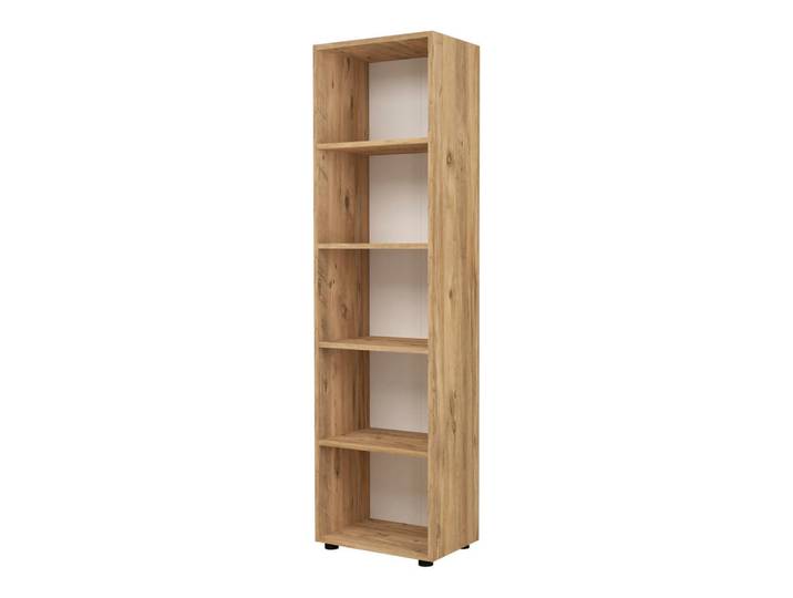 [en.casa] Bücherregal Vara, Eichefarben, Holzwerkstoff, 49x178x30 cm, Wohnzimmer, Regal, Bücherregale