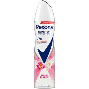 Rexona Antitranspirant NonStop Protection Bright Bouquet, 72h Schutz, für Damen, ohne Ethylalkohol, Spray, 150 ml