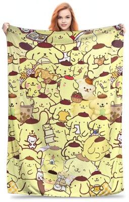 Shop Station Pompompurin Throw Blanket Super Soft Fleece Flannel Blanket For Bed, Sofa & All Season Comfort 2 30x40in