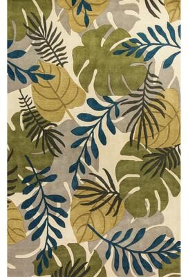 Domani Camila Ivory Tropical Breeze Hand-Tufted Wool Area Rug