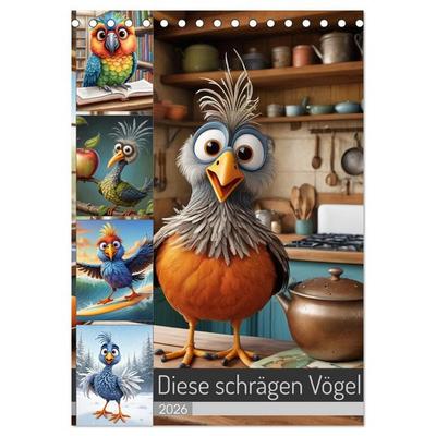 Diese schrägen Vögel (Tischkalender 2026 DIN A5 hoch), CALVENDO Monatskalender