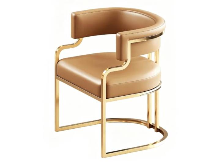 YANGLLYJ Warteraum Stuhl Modern Empfangs Stuhl Gebogener Ruecken Robust Rahmen aus Kohlenstoffstahl, Schaumstoffpolsterung PU Geeignet für Cafés Oder Schminkbereiche(Brown)