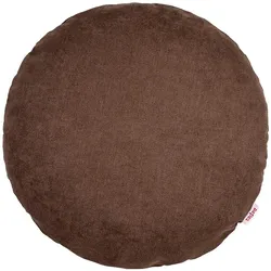 KISSENHÜLLE Rund FarbTon Chenille-Haptik kaffee-braun 40 cm Ø