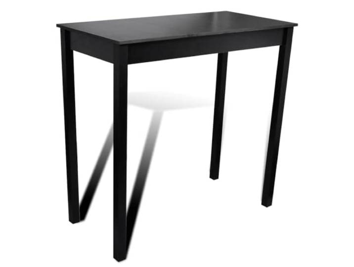 Set mit 1 Bartisch und 4 Hockern, schwarz, Kunstleder Feste Höhe, ergonomischer Sitz, 110 kg pro Sitz, einfache Montage, Esszimmer