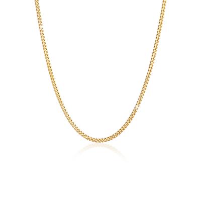 Silberkette KUZZOI "Halskette Herren Panzerkette Basic Mann 925 Silber" Gr. 60, gold, Halsketten, Herren, 60, ohne Stein, Silber 925 (Sterlingsilber), Silberkette