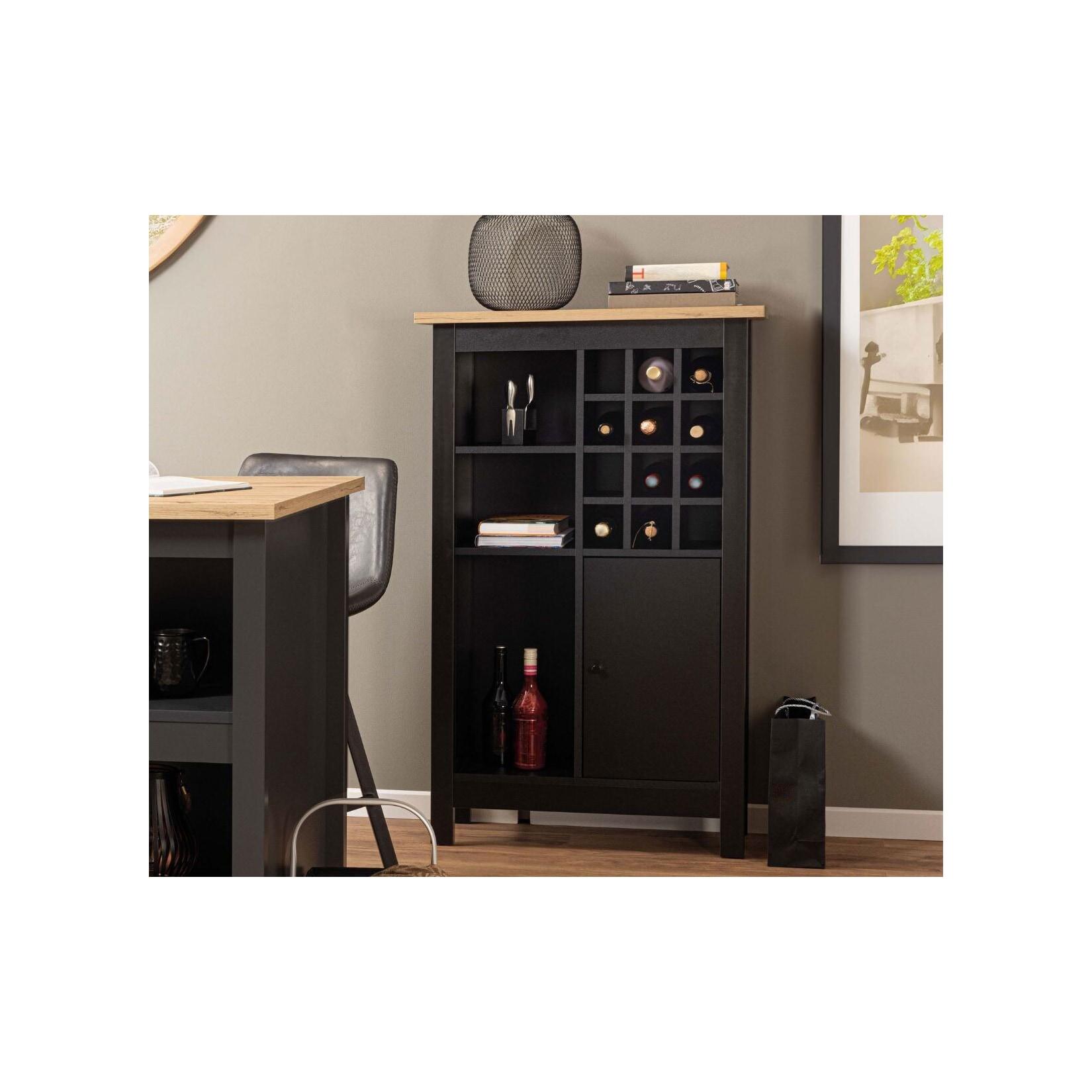 Inter Link Highboard Sideboard Kommode Julina, Schwarz