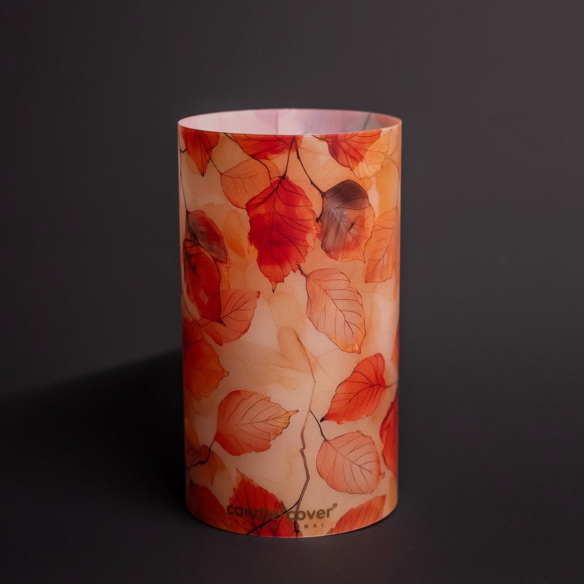 Candle-Cover Leaves windlicht voor theelicht en waxinelicht, 9 cm rond, 16 cm hoog