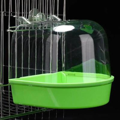 Inspire Select Hanging Bird Bath Box For Parrots & Parakeets Cage Shower Tub For Budgie, Cockatiel & Lovebird green
