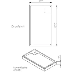 Neuesbad Wannenträger für Duravit D-Code 160x75 SD 22944