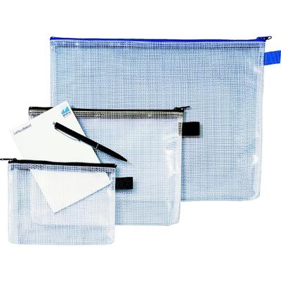 Hetzel Dokumententasche Mash Bag A5 farblos/schwarz Packung mit 10 Stück