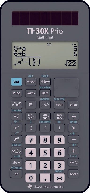 TEXAS INSTRUMENTS Wissenschaftlicher Taschenrechner TI-30X Prio MathPrint™ anthrazit 30XPRIO/FC/1E5