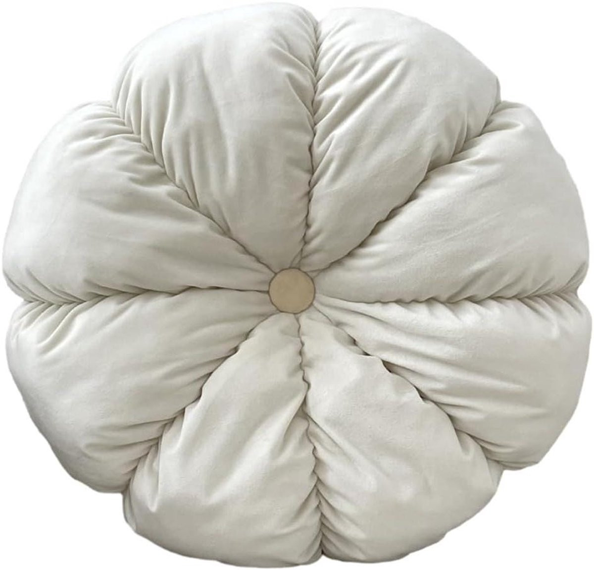 Wit Rond Meditatiekussen en Vloerkussen met Diameter: 45 cm