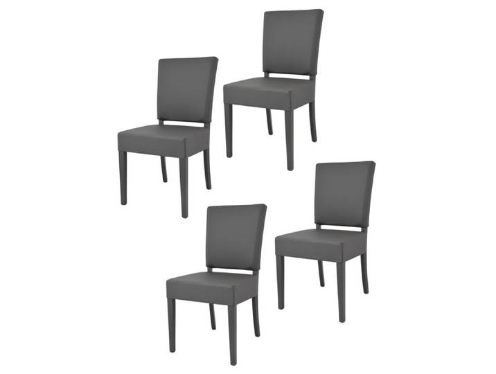 Tommychairs 4 chaises Genny gris foncé