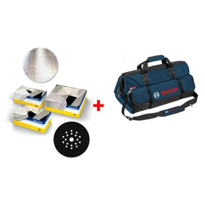 Bosch Professional 153 tlg. Trockenbau-Set Schleifpapier Set inkl.Schleifplatte & Tasche (153 Teile) (83005685x1)