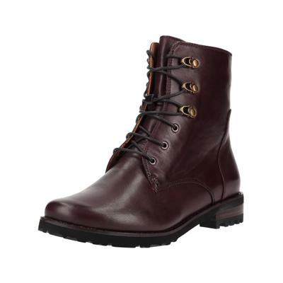 Schnürstiefelette EVERYBODY "Everybody Stiefelette Leder", Damen, Gr. 38, braun (dunkelrot), Leder, Schuhe Schnürstiefelette