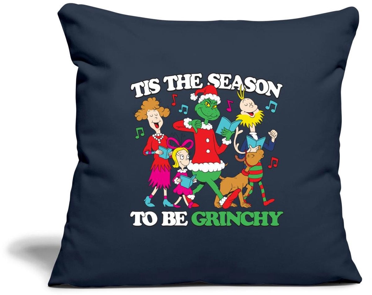 Sierkussenhoes The Grinch Citaat Tis The Season To Be Grinchy, 45 x 45 cm