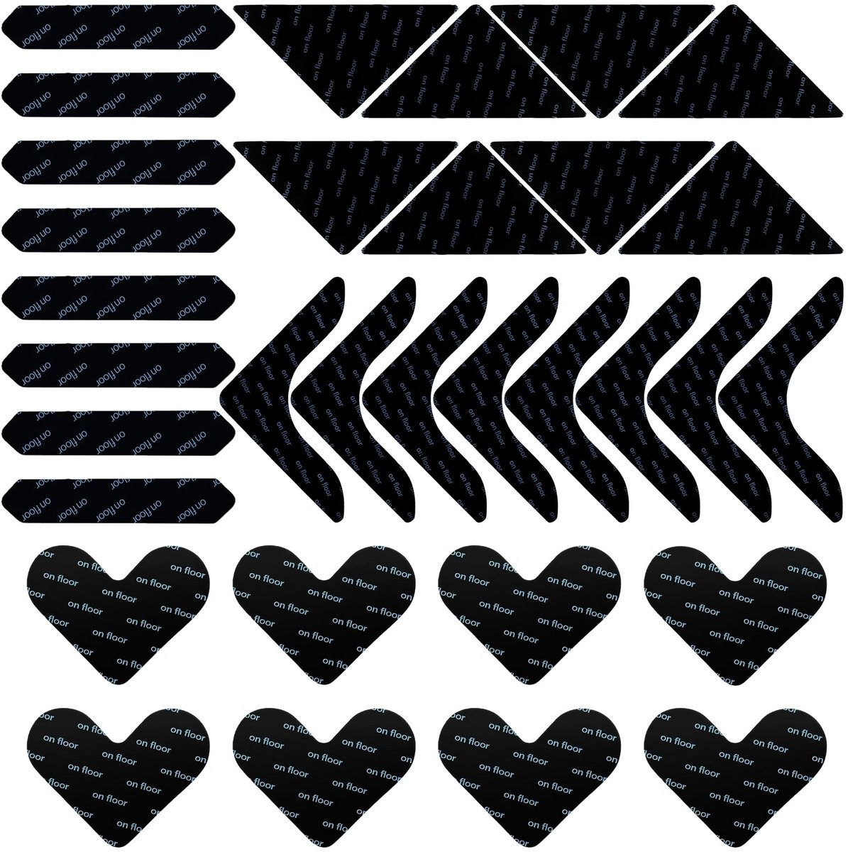 Dailygoods Antislipmat 32 Delen - Zelfklevende en Wasbare Tapijtstopper voor Gladde Vloeren