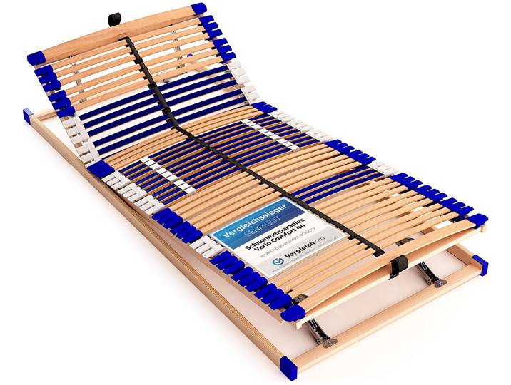 Lattenrost Comfort 44® Vario, Schlummerparadies, Kopfteil manuell verstellbar, Fußteil manuell verstellbar, aus 100% BUCHE, 10 Jahre Garantie, fertig montiert, SCHULTERFRÄSUNG