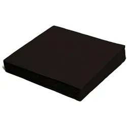 Serviette (PAP FSC Mix) 1-lagig schwarz 33 x 33 cm
