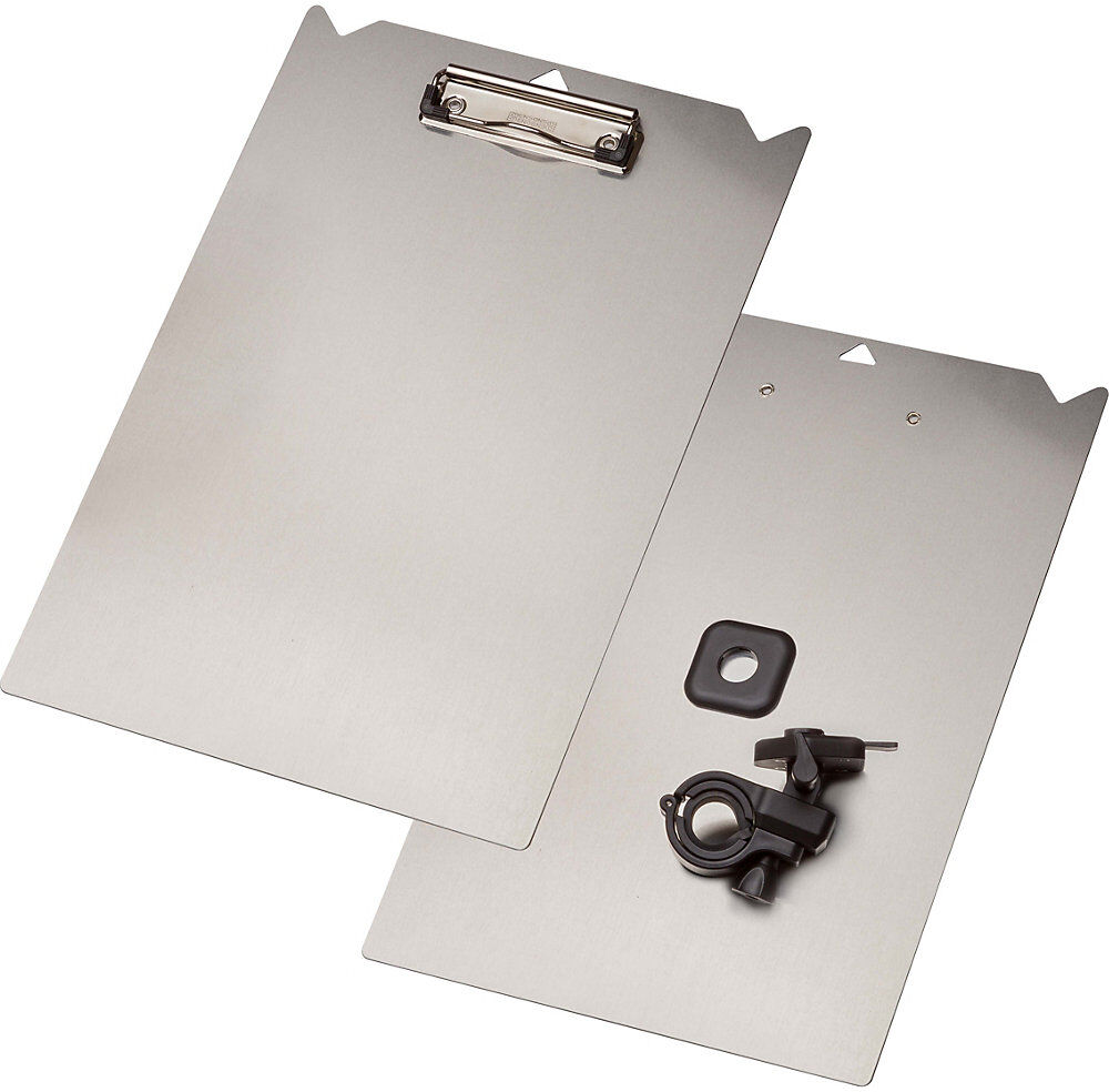 Klemmbrett aus Aluminium, zur Montage an Wagen, für DIN A4, LxB 350 x 240 mm Tarifold